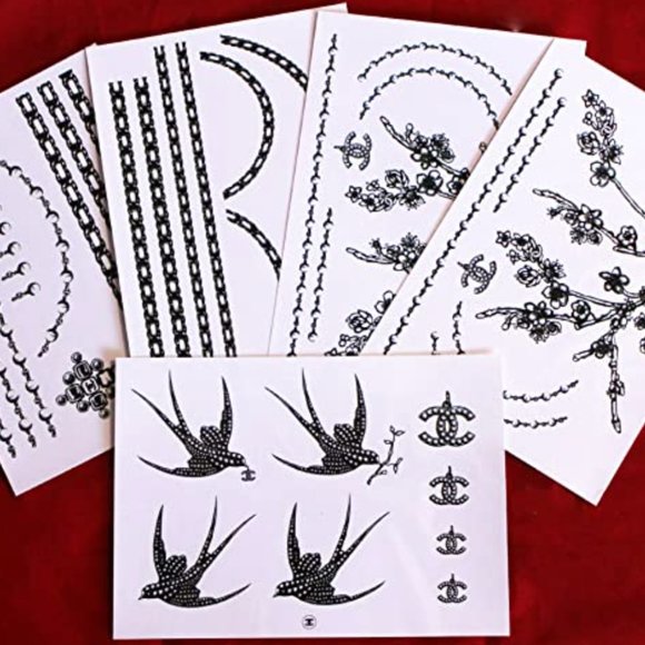 Authentic and RARE CHANEL Body Art 55 Tattoo Sticker Set *SEALED* NEW - Picture 12 of 14